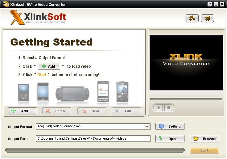 Xlinksoft AVI to Video Converter 2011.10.10