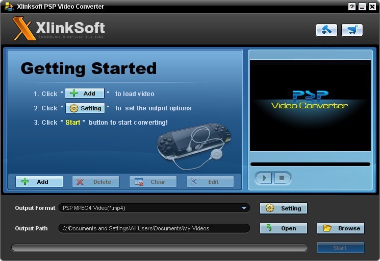 Xlinksoft PSP Video Converter 2011.10.10