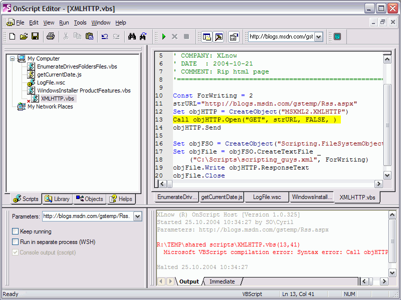 XLnow OnScript 1.0.330