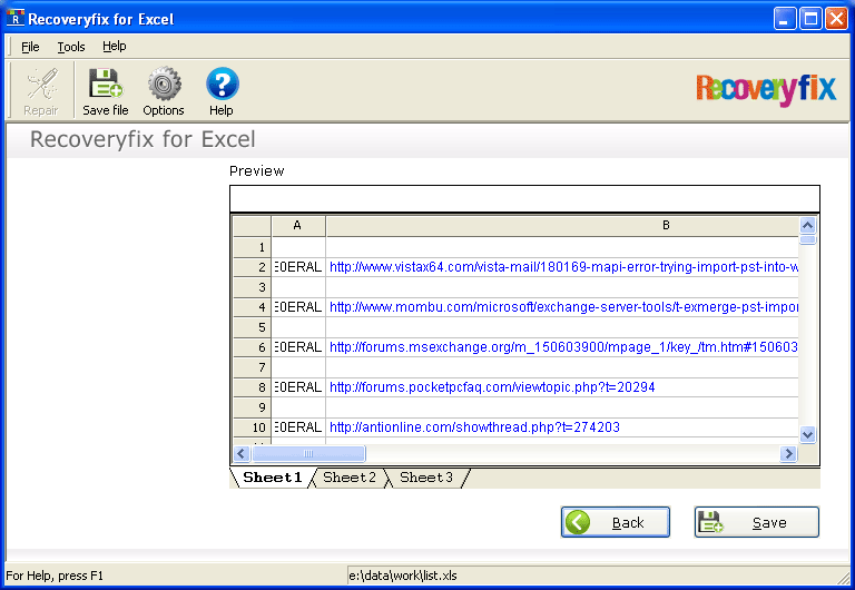 XLS File Repair 11.07
