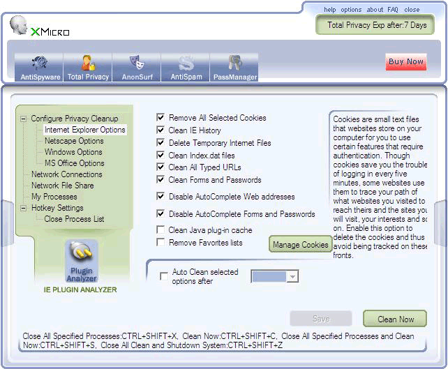 XMicro Internet Privacy (Vista) 5.5.3