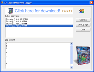 XP Logon Password Logger 1.0