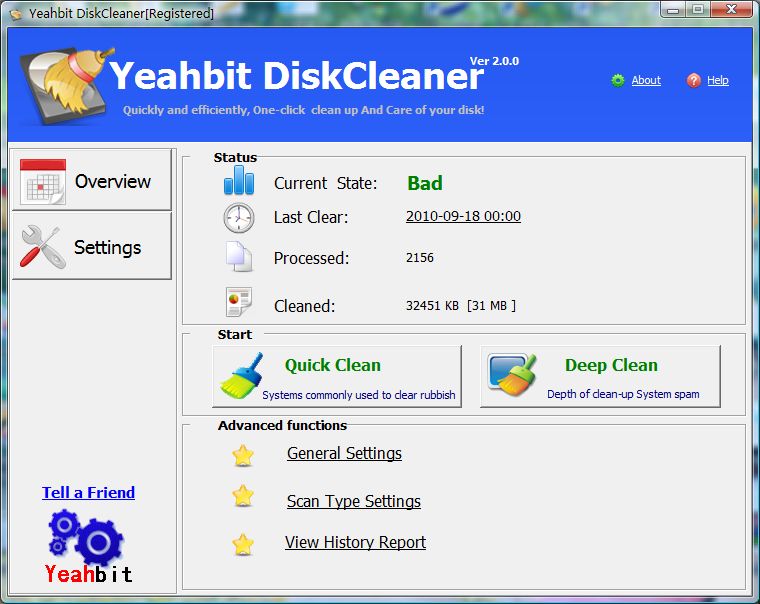 Yeahbit  DiskCleaner 2.0.0