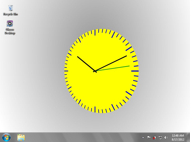 Yellow Analog Desktop Clock Wallpaper 1.0.0