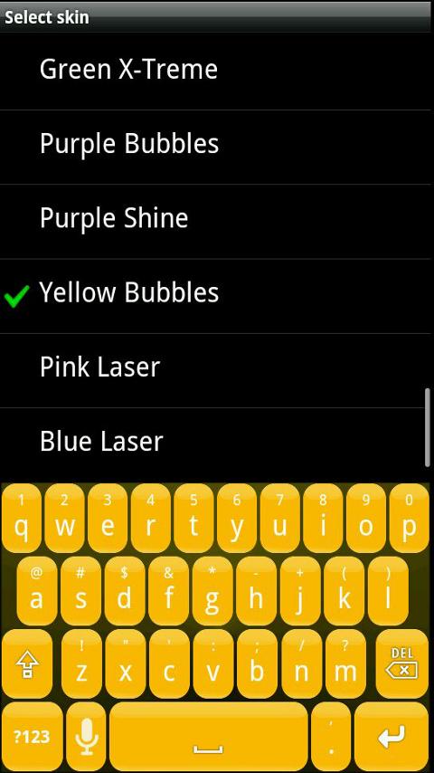 Yellow Bubble HD Keyboard Skin 1.0