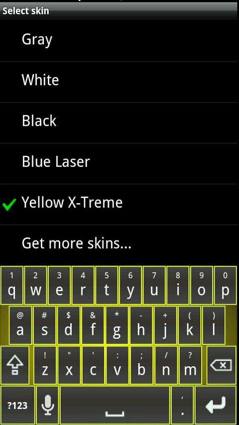 Yellow XTreme HD Keyboard Skin 1.0