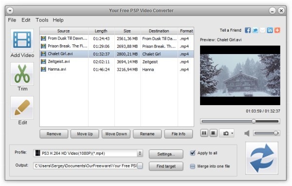 Your Free PSP Video Converter 1.0