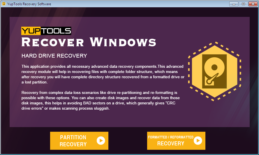 YupTools Recover Windows 1.0.0