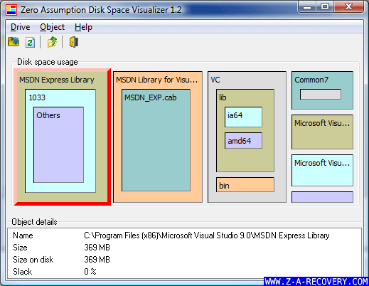 Z.A. Disk Space Visualizer 1.2