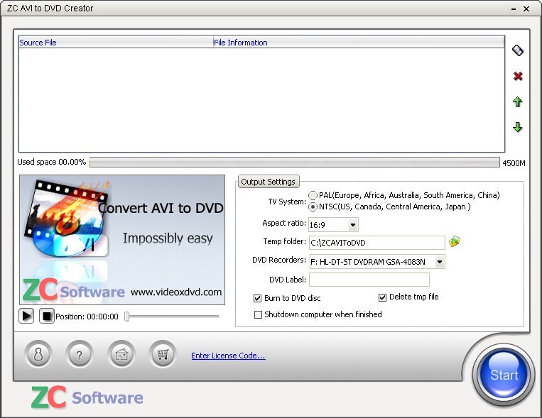 ZC AVI to DVD Creator 6.6.5