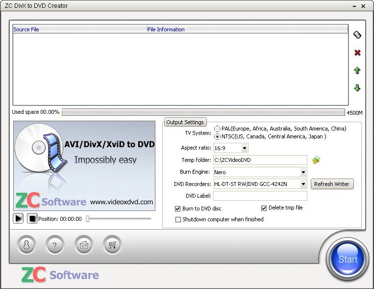 ZC DivX to DVD Creator 6.6.6