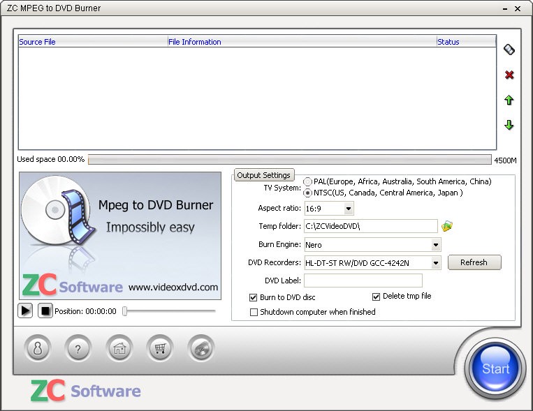 ZC MPEG to DVD Burner 6.6.5