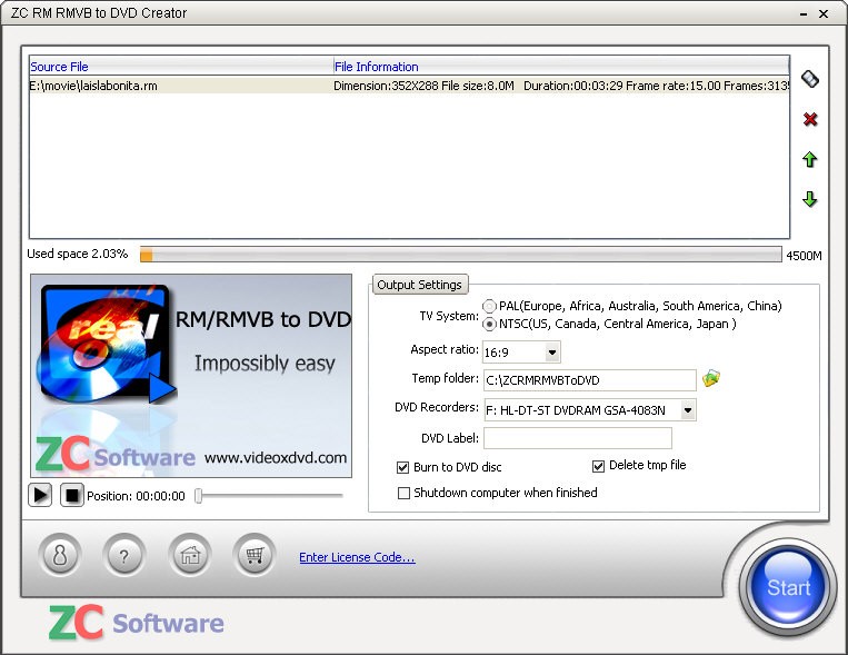 ZC RM RMVB to DVD Creator 6.6.5