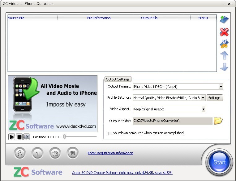 ZC Video to iPhone Converter 4.1.6.1770