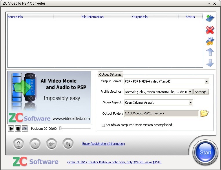 ZC Video to PSP Converter 4.2.1.1777
