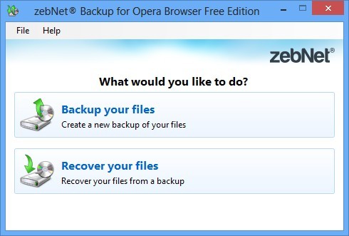 zebNet Backup for Opera Browser Free 1.0.0.0