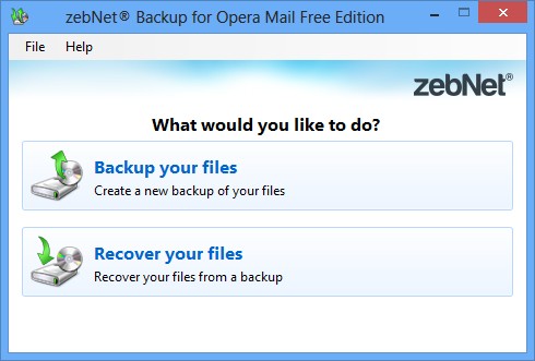 zebNet Backup for Opera Mail Free 1.0.0.0