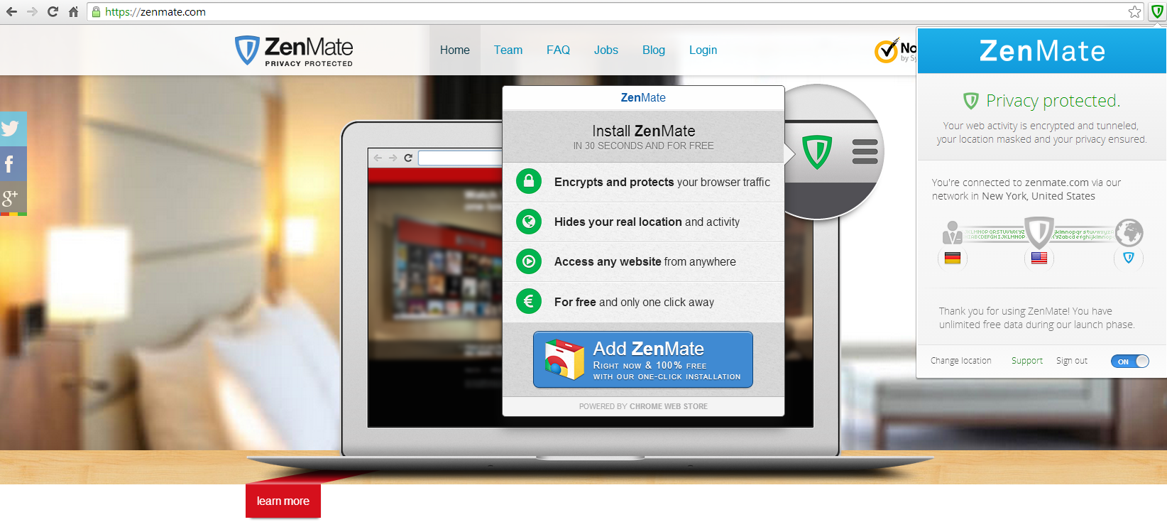 ZenMate for Chrome 3.8