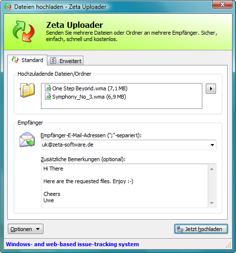 Zeta Uploader (Windows-Client) 2.0
