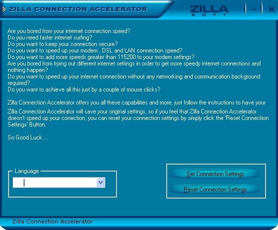 Zilla Internet Connection Accelerator 3.1.0.0