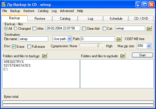Zip Backup to CD 3.18