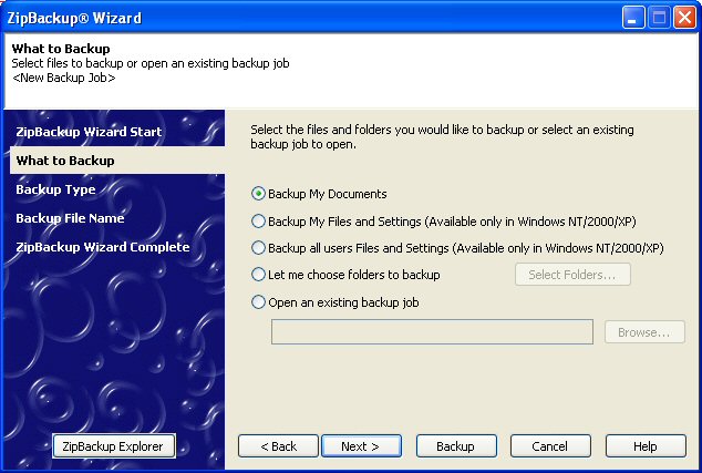 ZipBackup for Windows 2.0