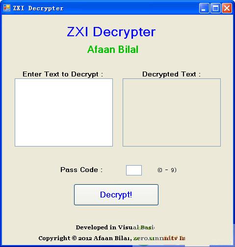 ZXI Decrypter 1.0.0.0